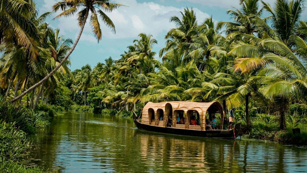 A houseboat on the Kerala backwaters